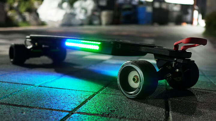 electric skateboard lights