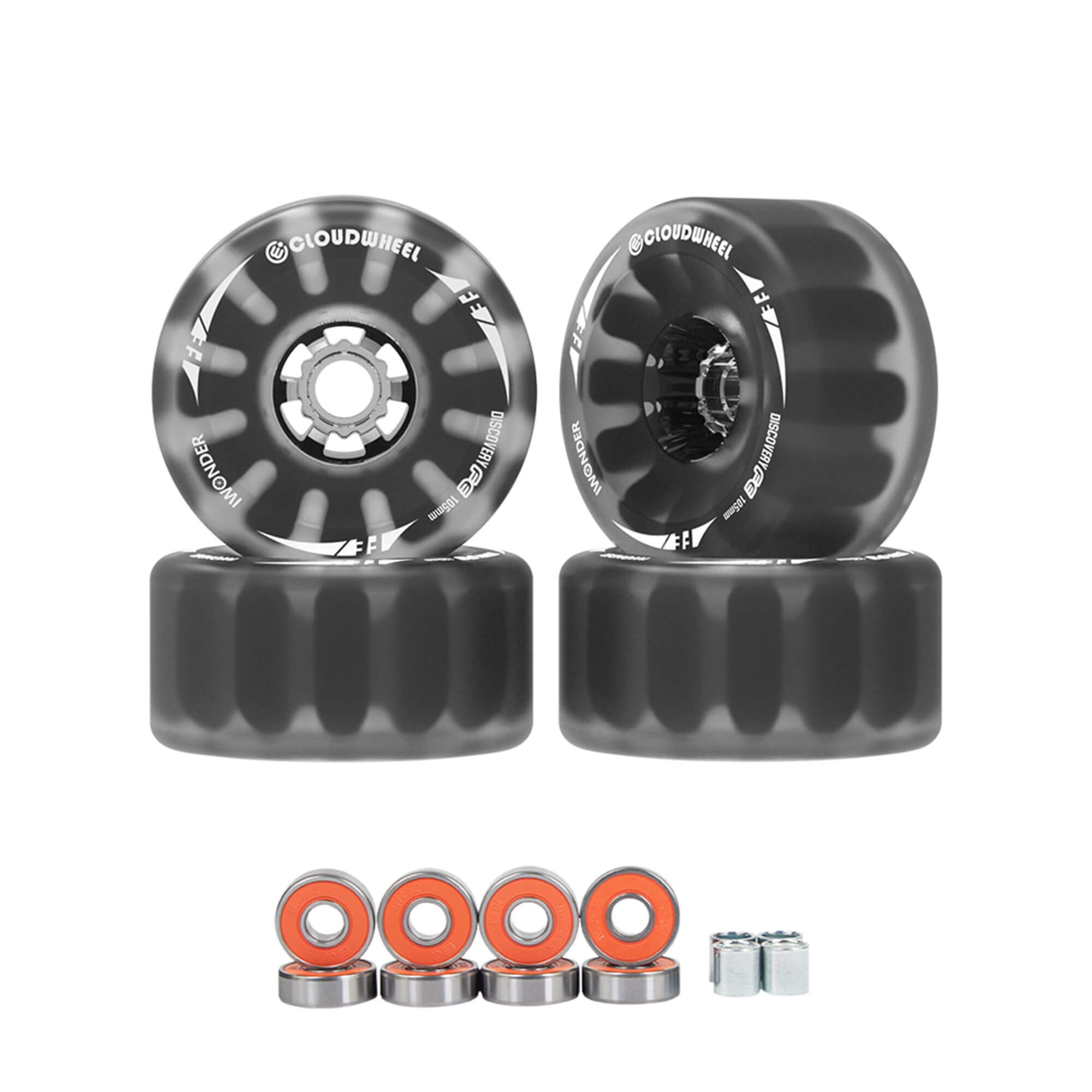 electric skateboard belt motor cloudwheels 105mm black