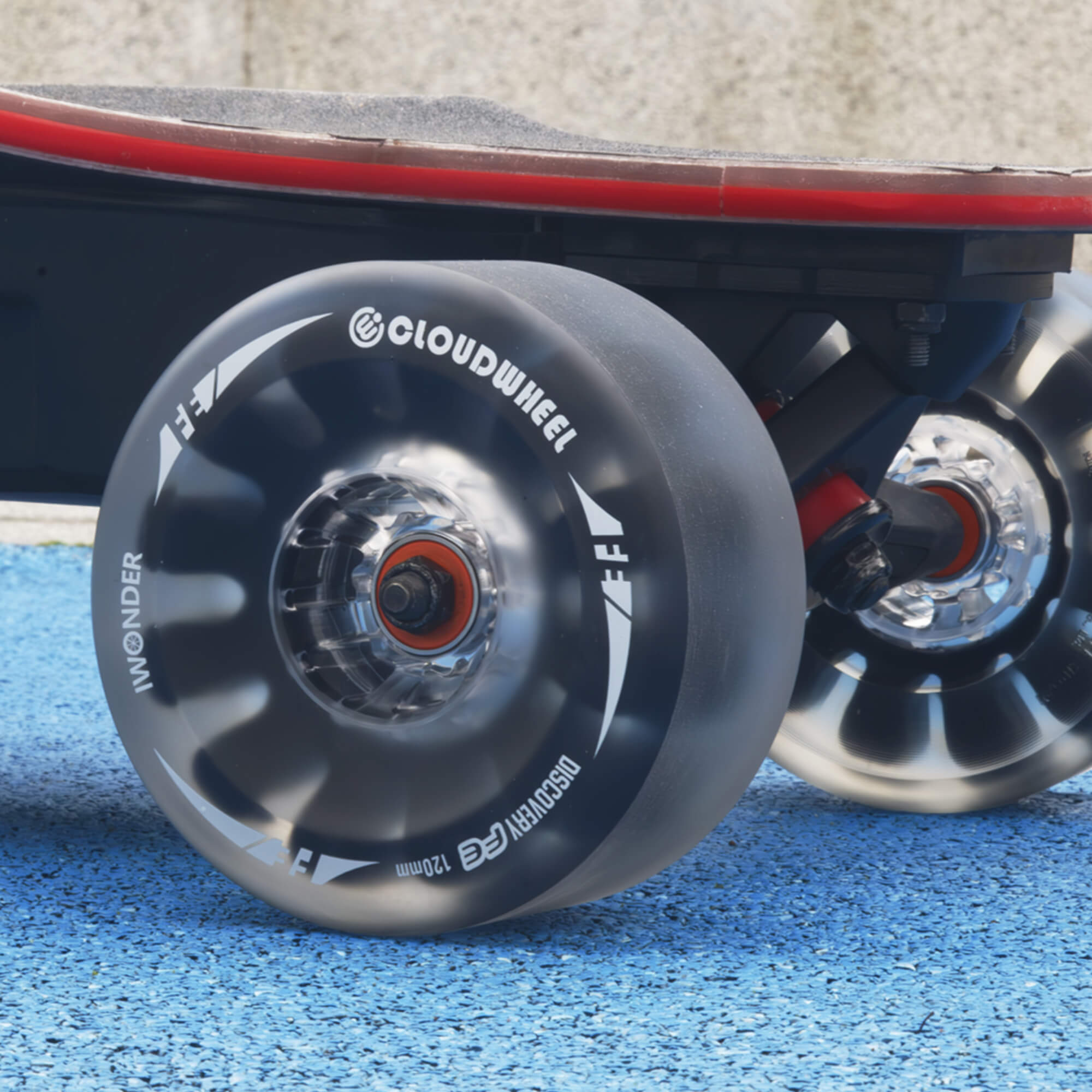 electric skateboard belt motor cloudwheels 120mm black