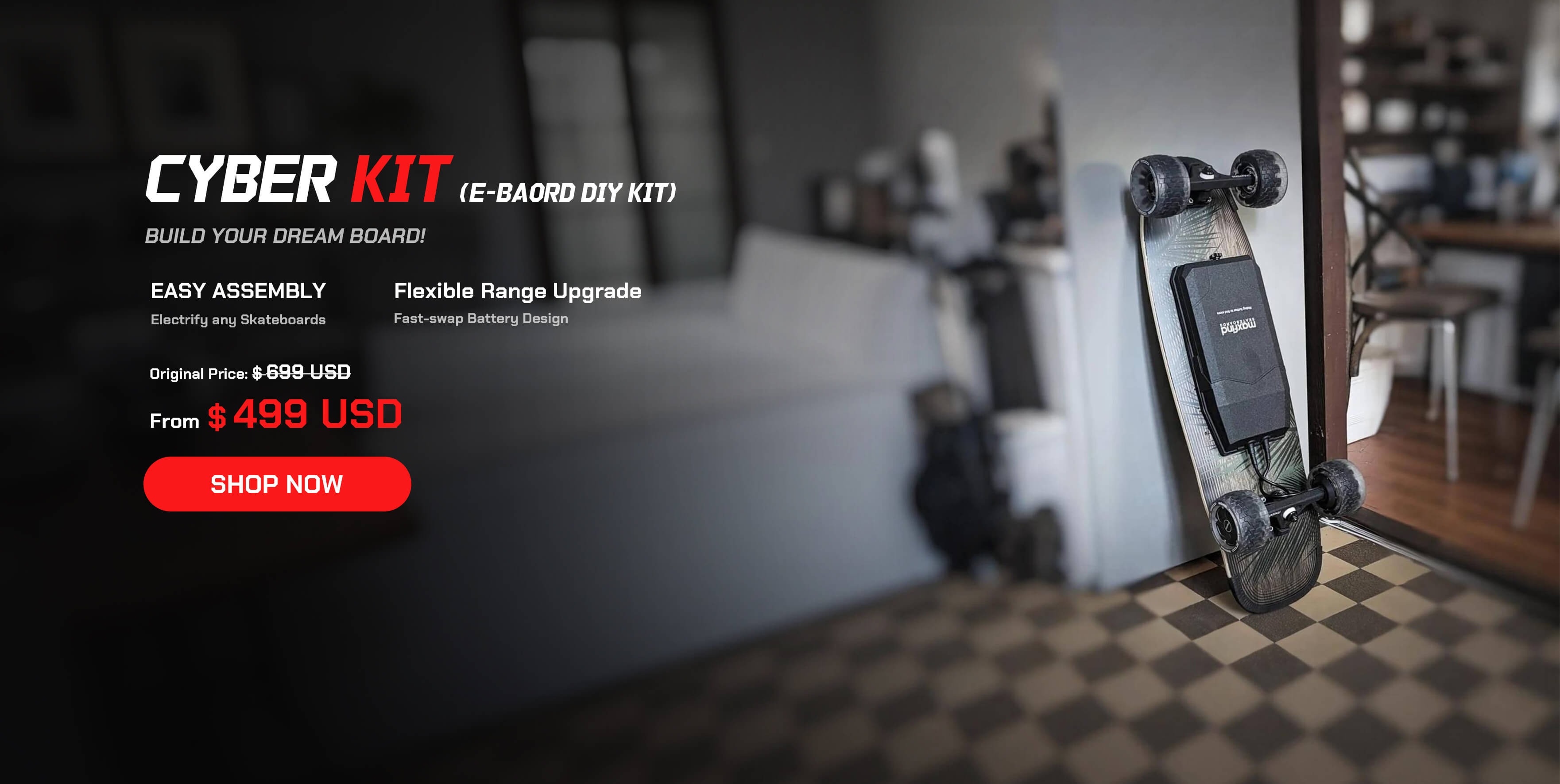maxfind cyber kit electric skateboard kit