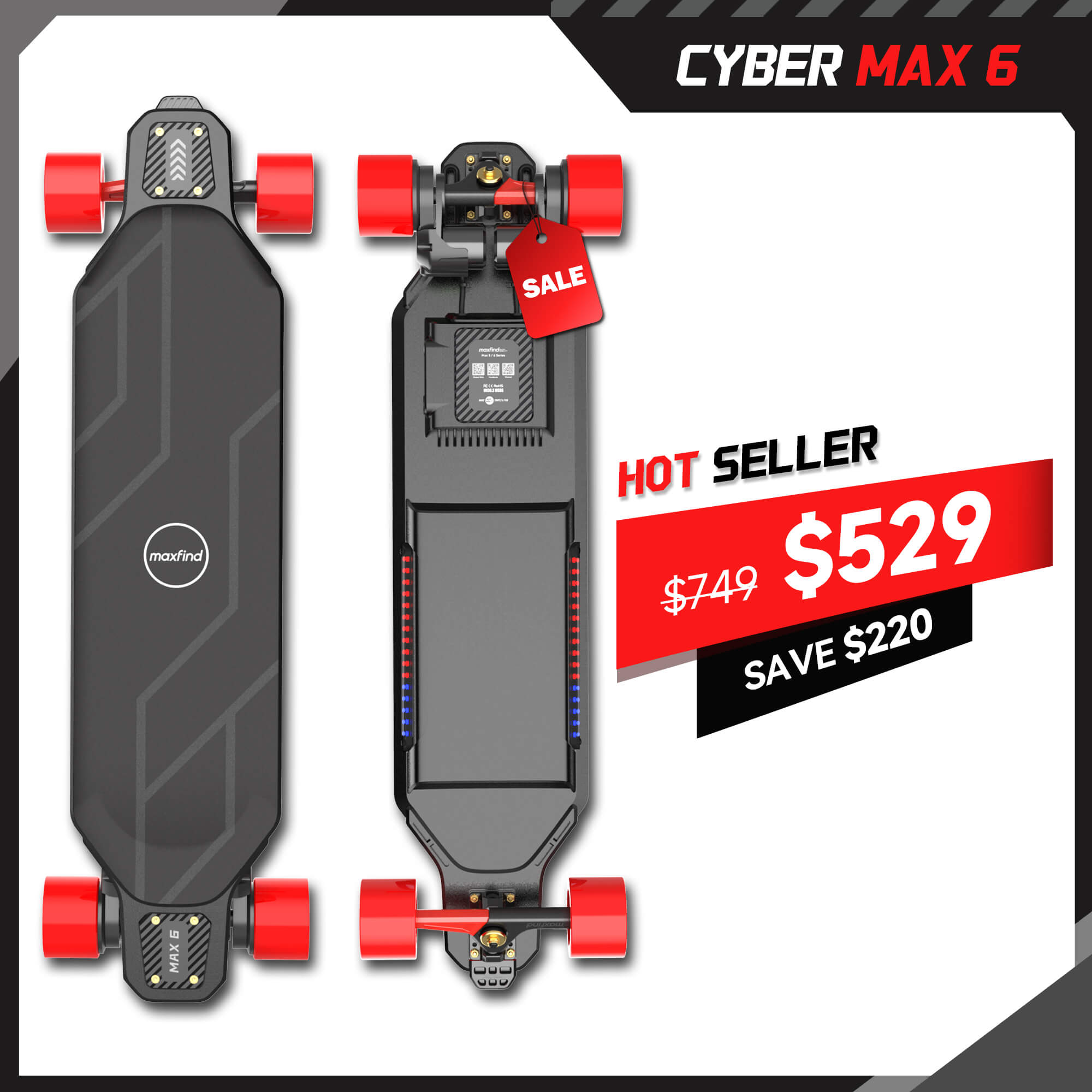 long range belt motor electric skateboard