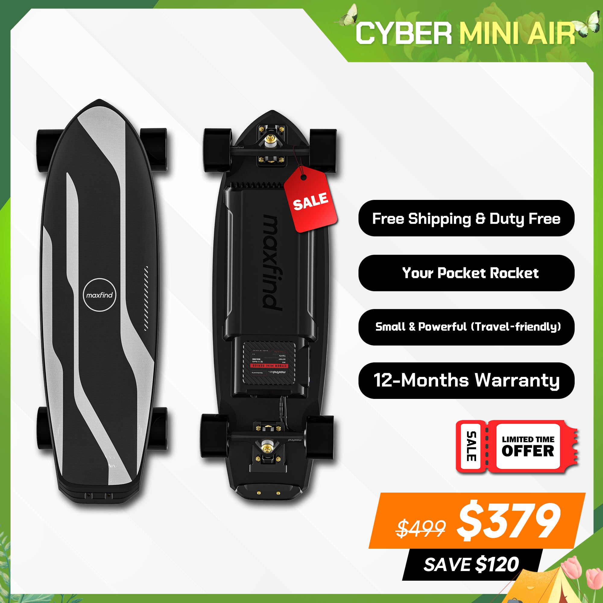 mini electric skateboard hub motor