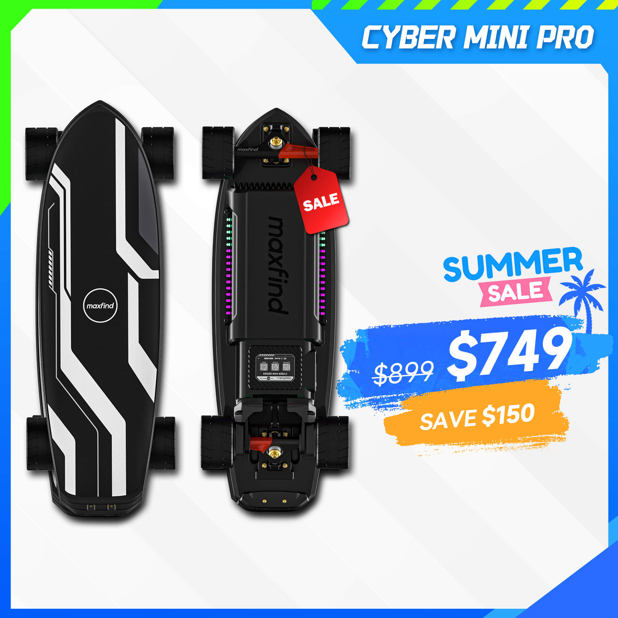 long range mini electric skateboard