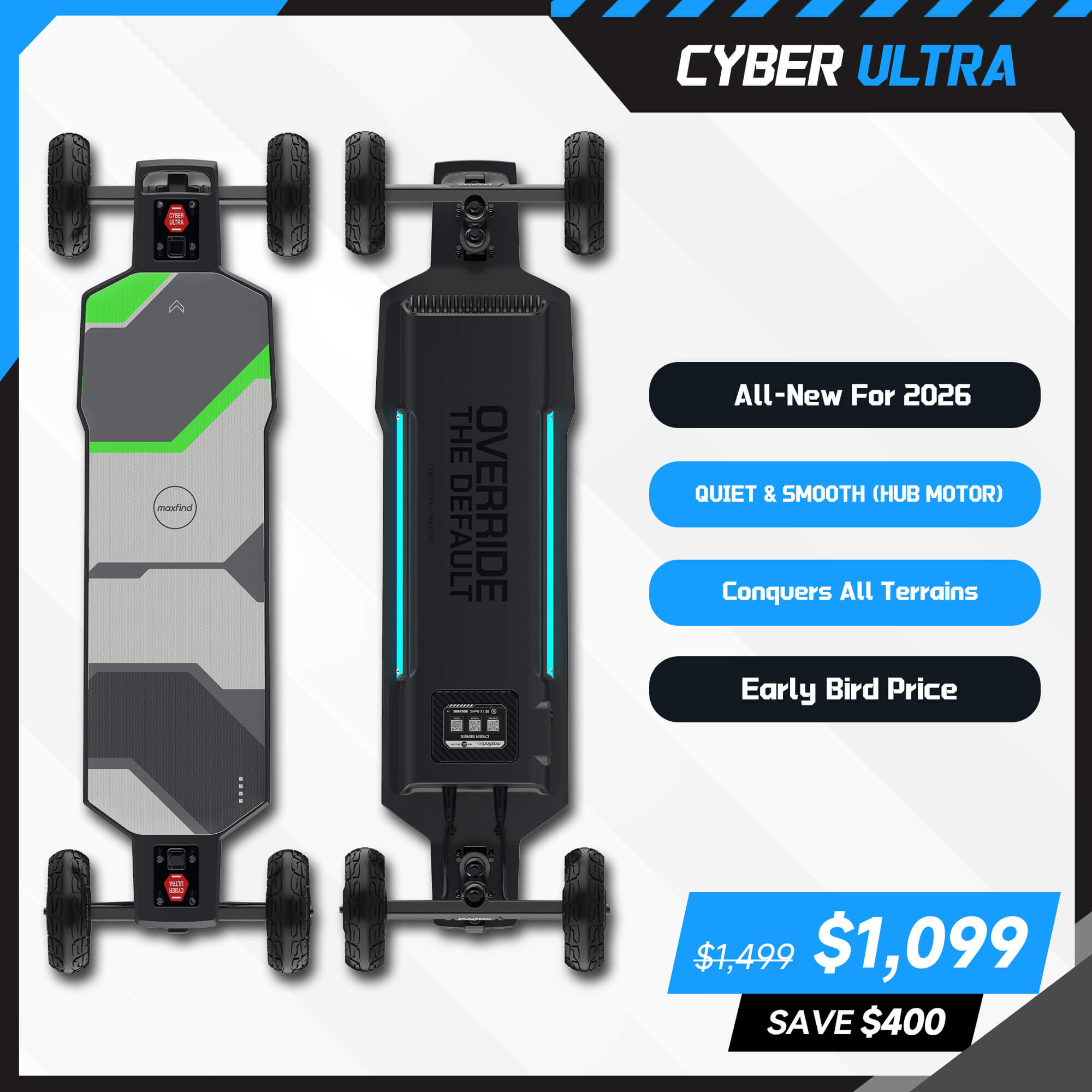 all terrain electric skateboard