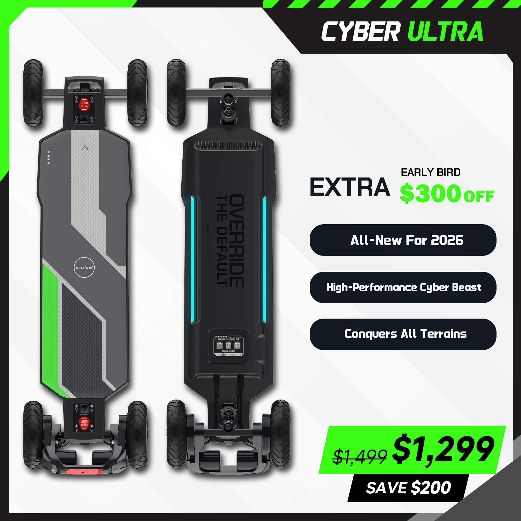 off road electric skateboard