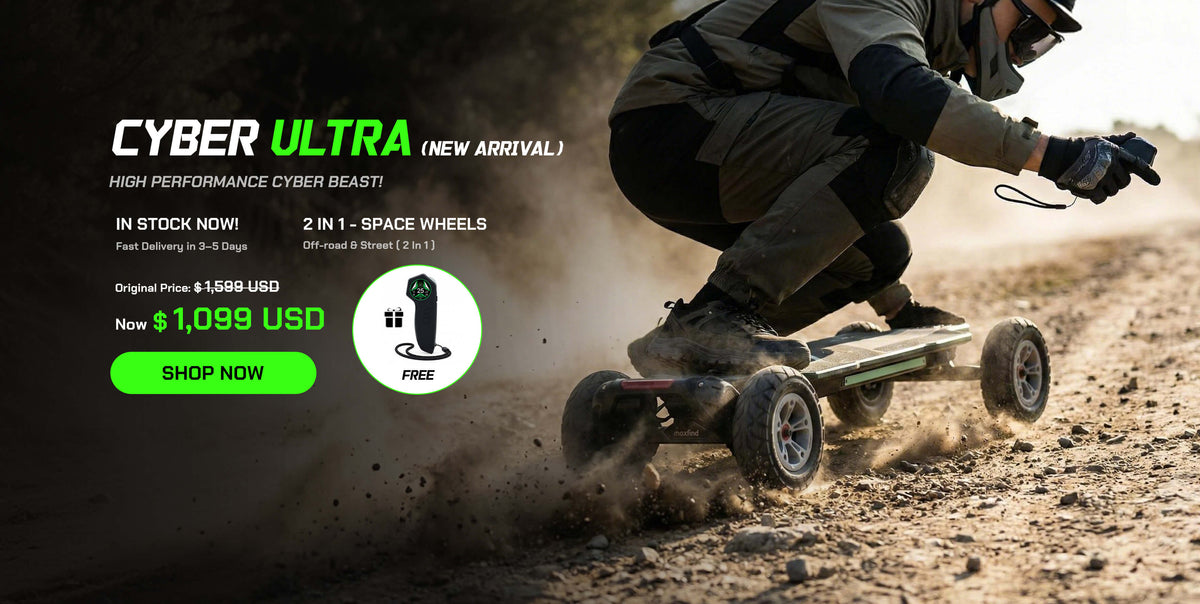maxfind cyber ultra off road electric skateboard