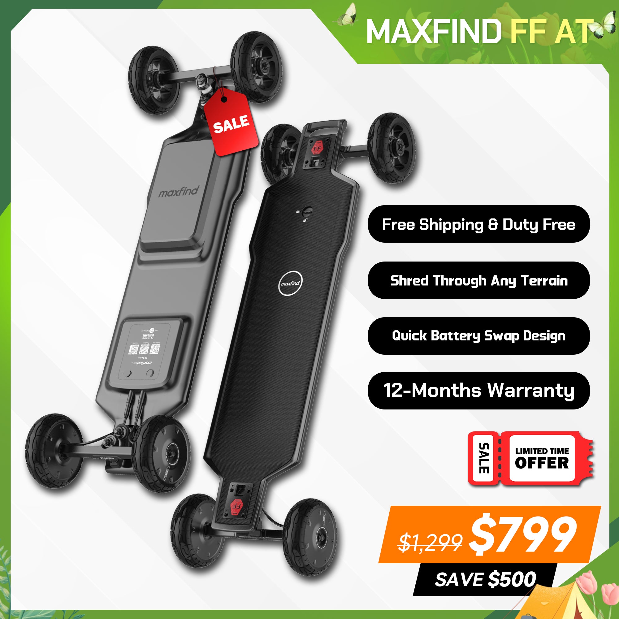 off road electric skateboard