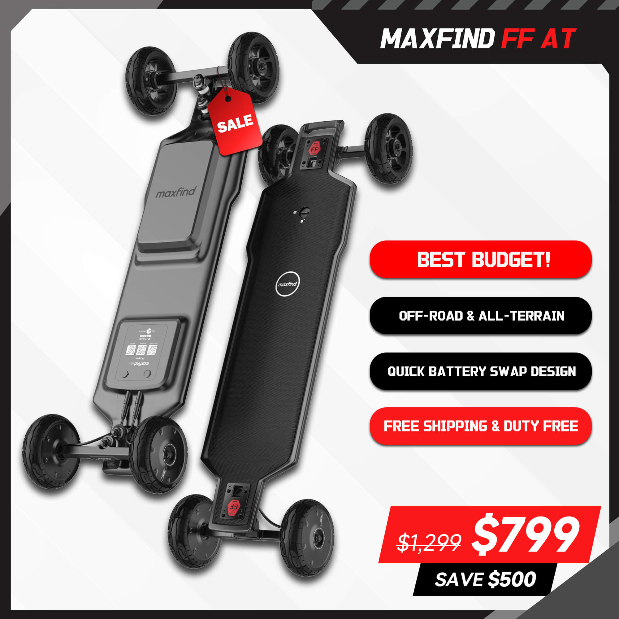 off road electric skateboard