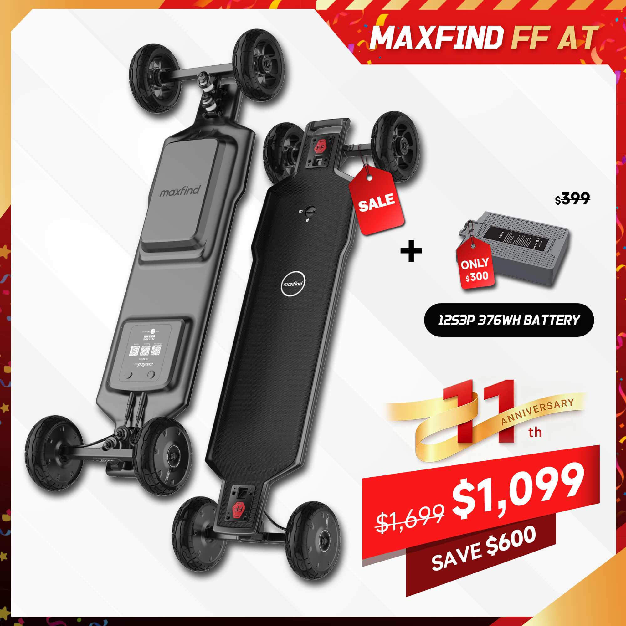 long range off road electric skateboard