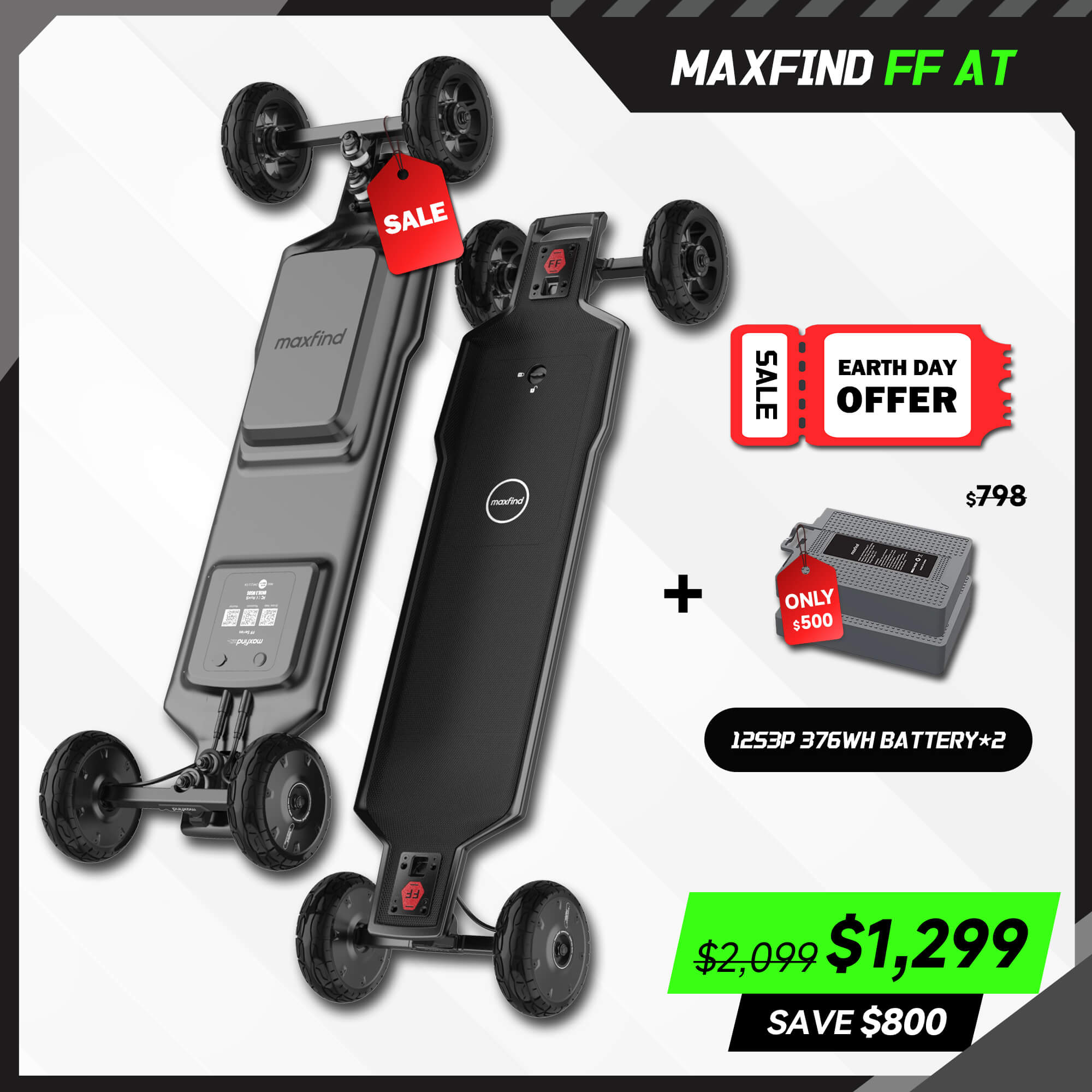 long range off road electric skateboard