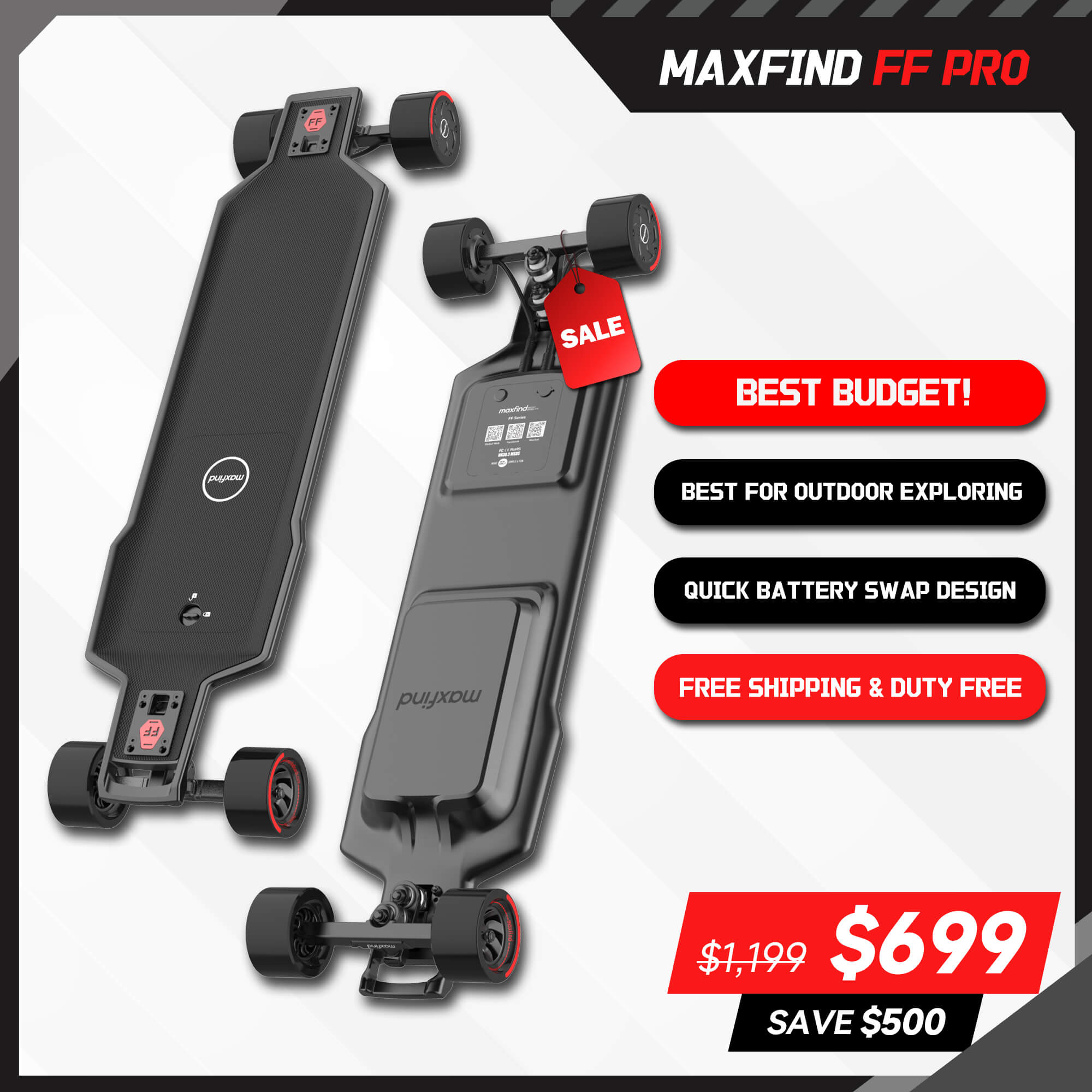 long range electric longboard