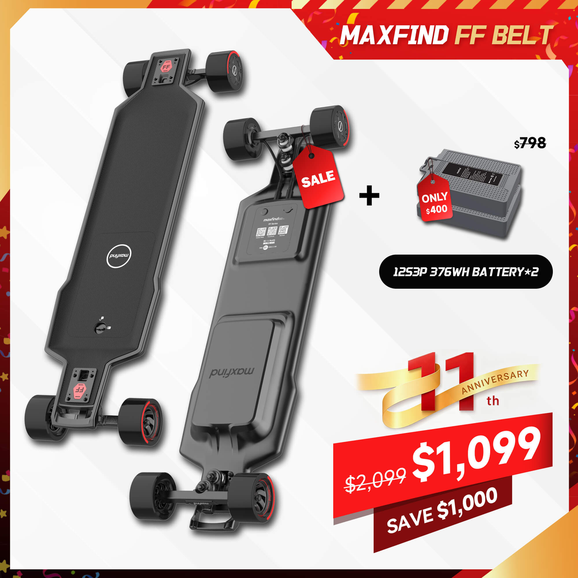 long range electric longboard