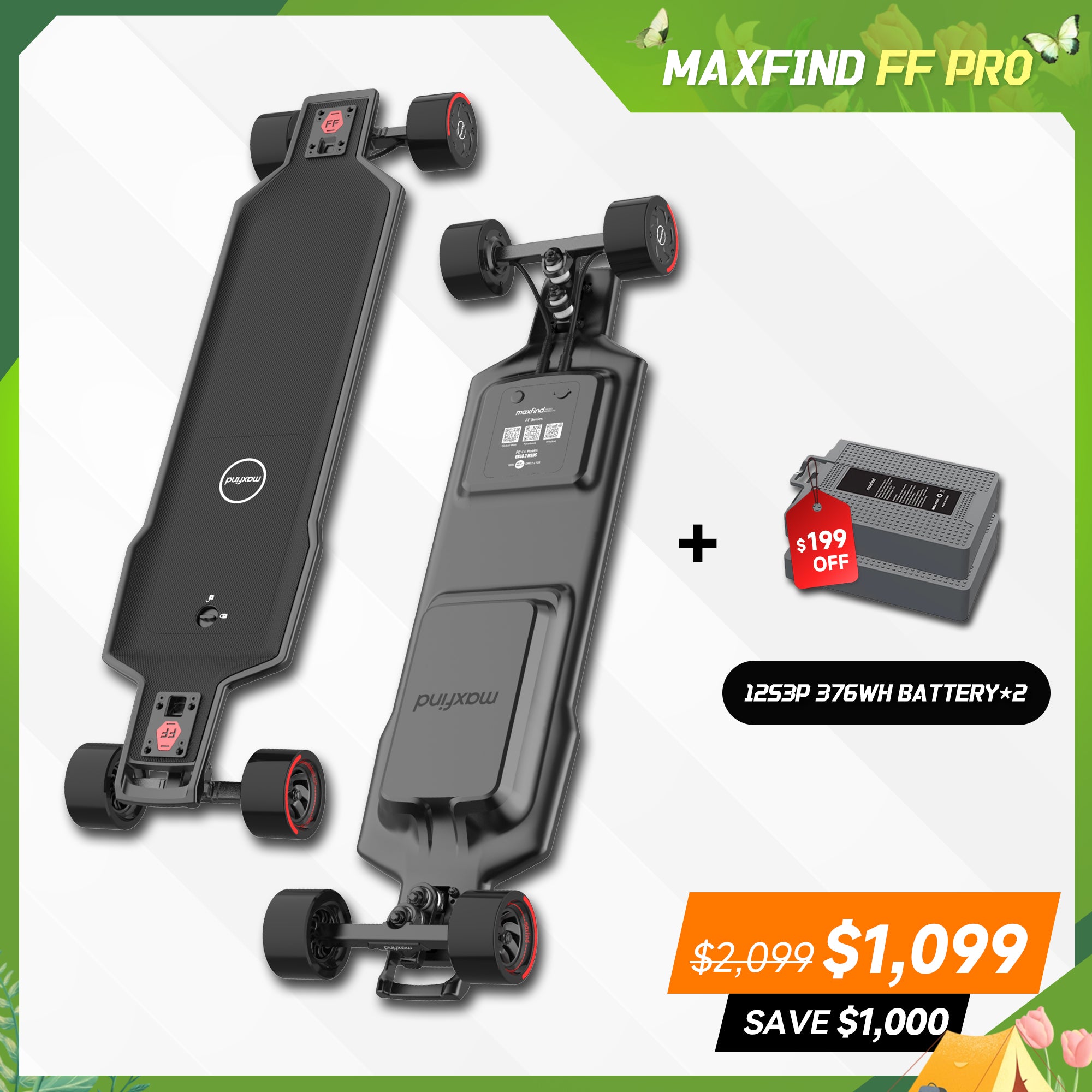 long range electric longboard