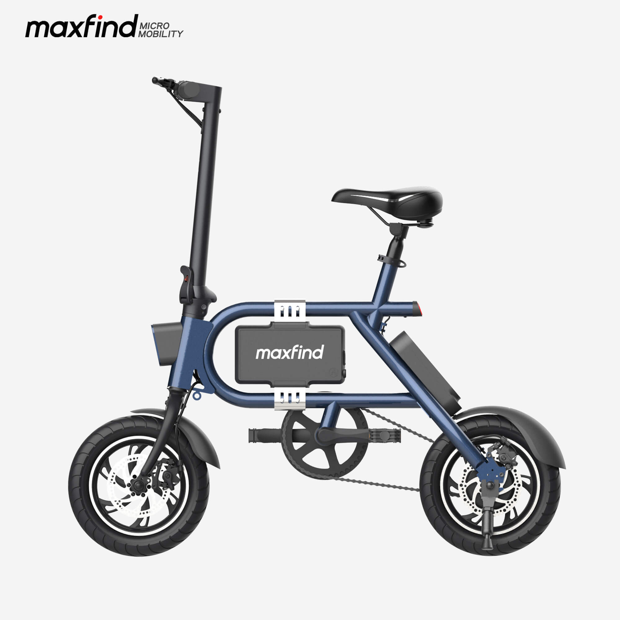 mini ebike blue