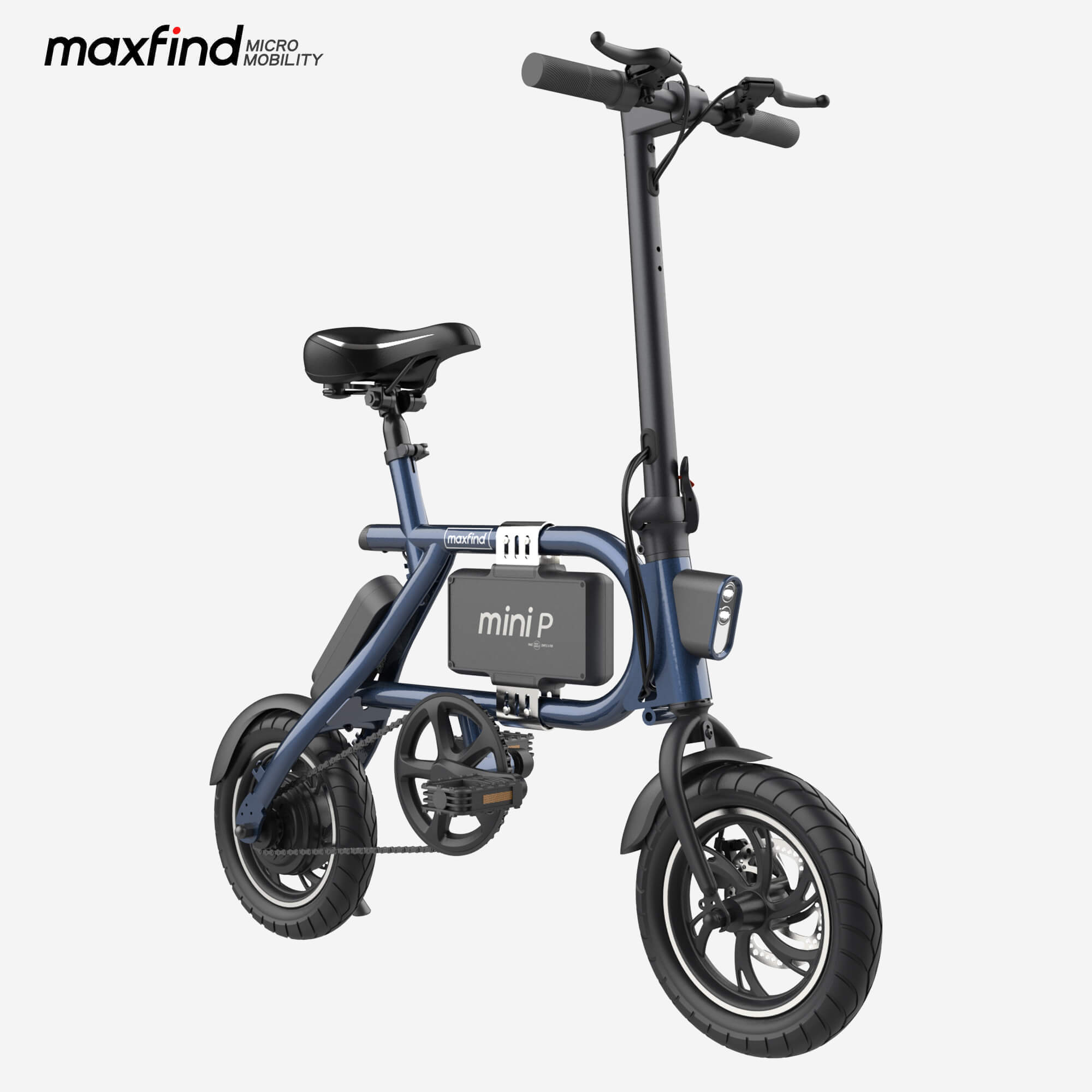 mini ebike blue