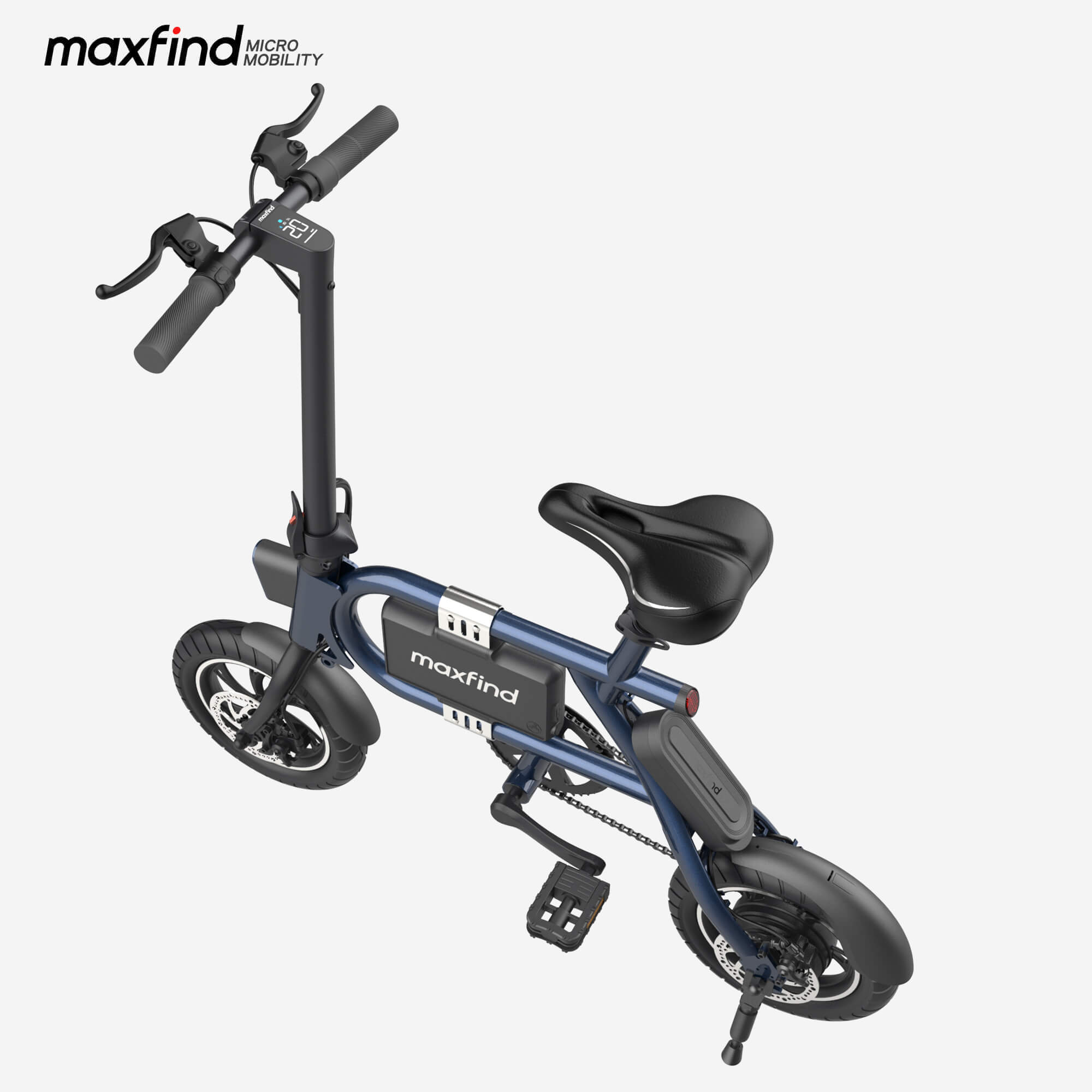 mini ebike blue