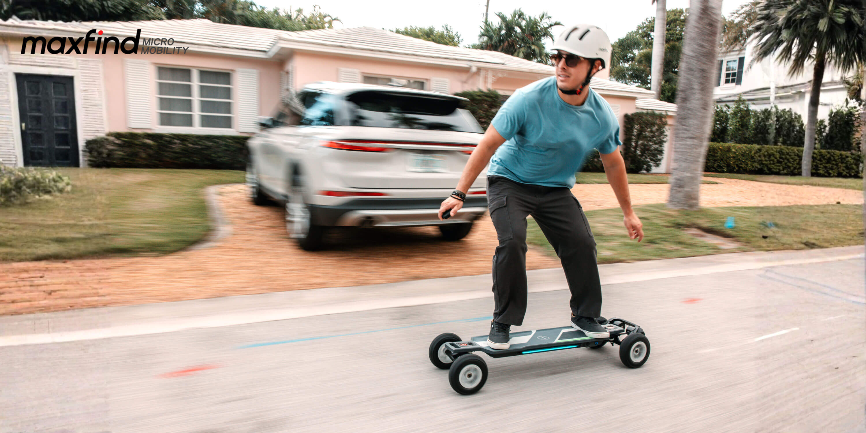 moving electric skateboard