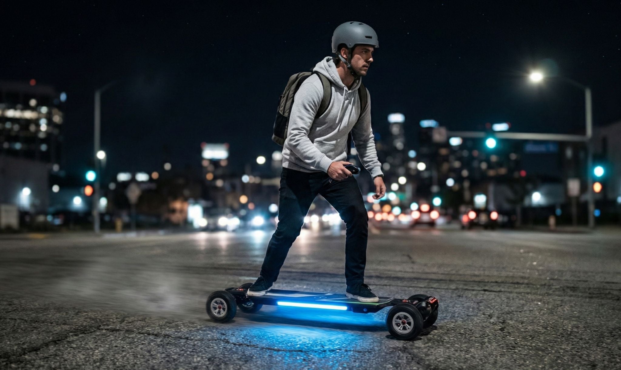 Ride an Electric Skateboard Safely at Night 