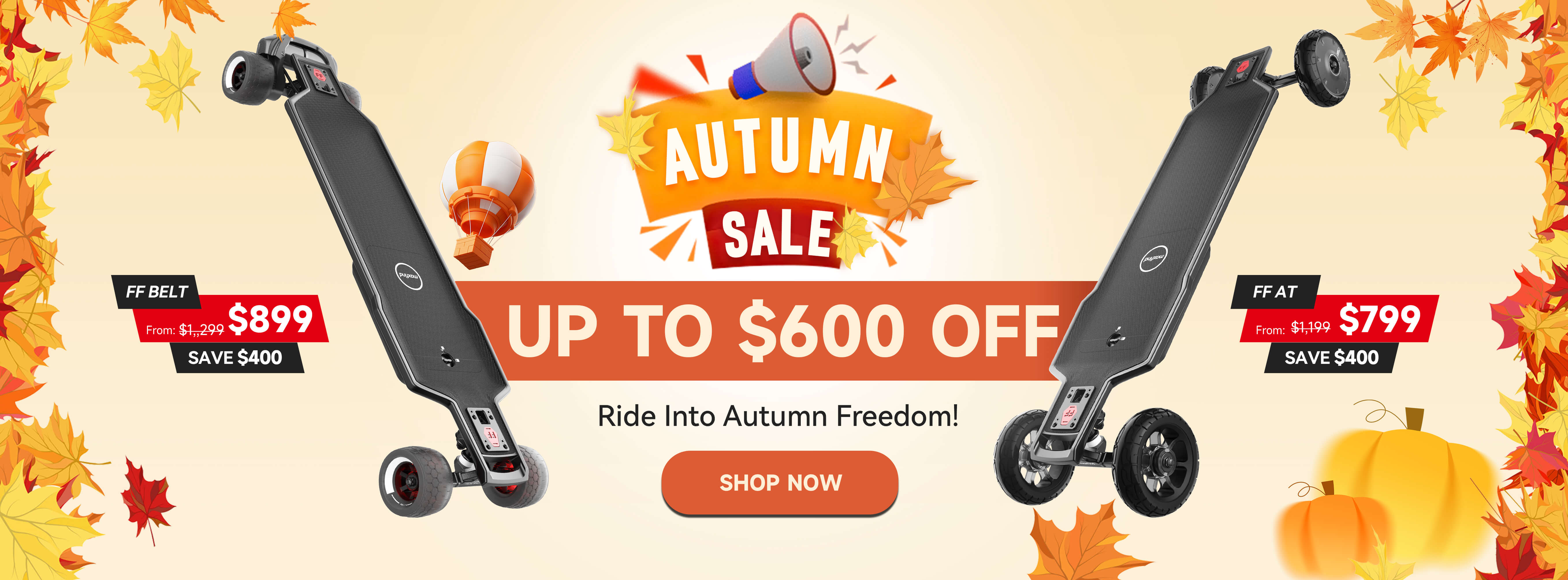 electric skateboard autumn deals