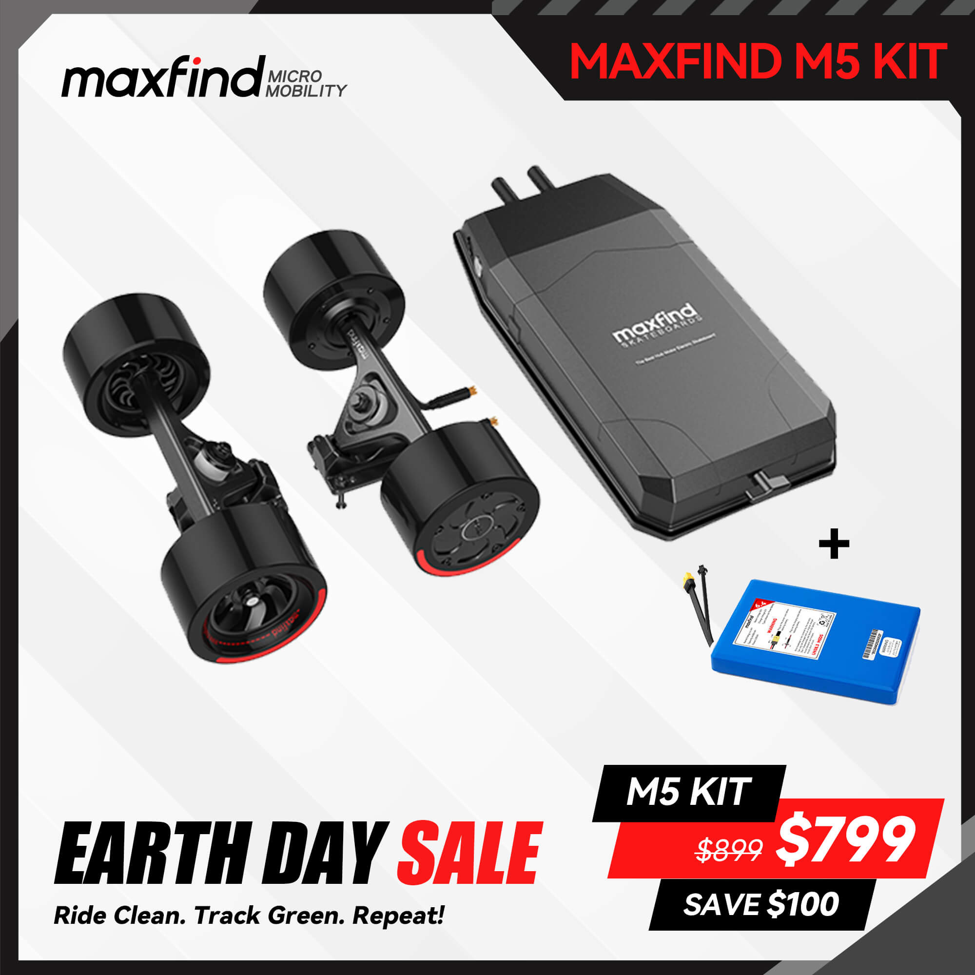 electric skateboard kit earth day sale