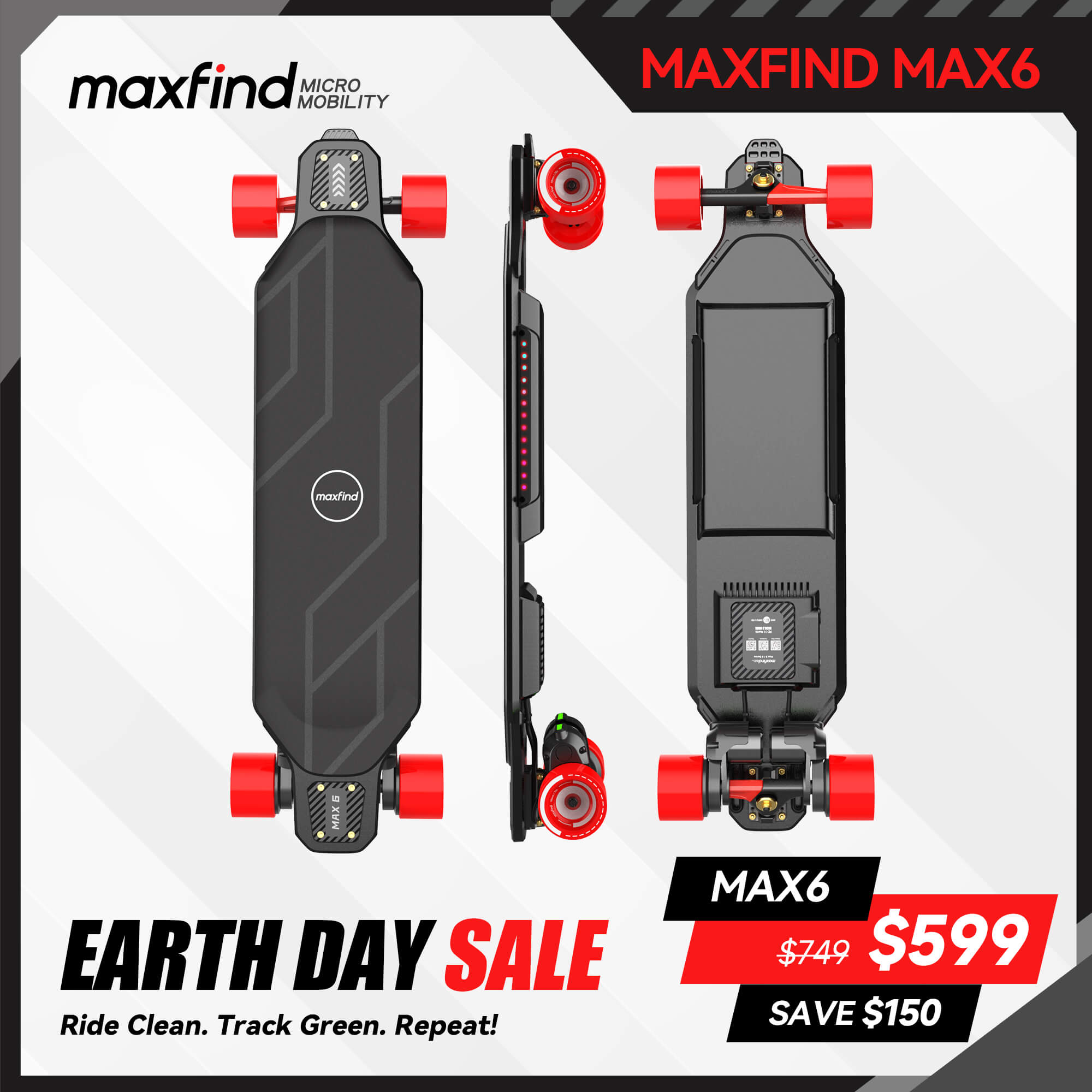 electric skateboard earth day sale