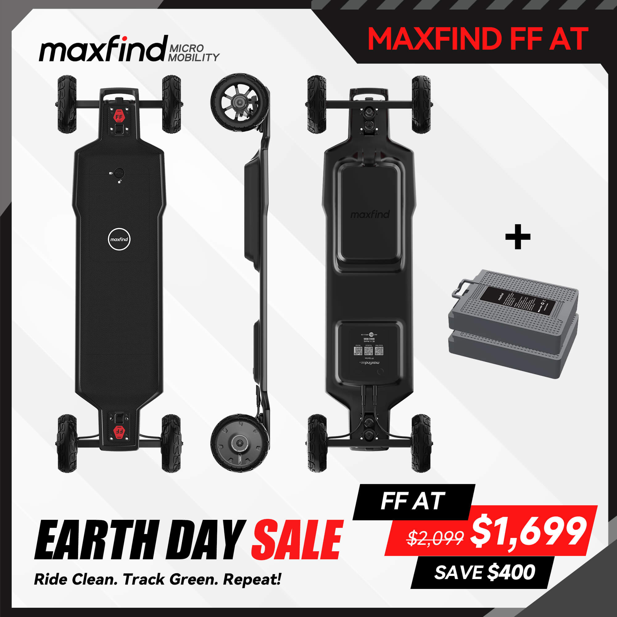 electric skateboard earth day sale