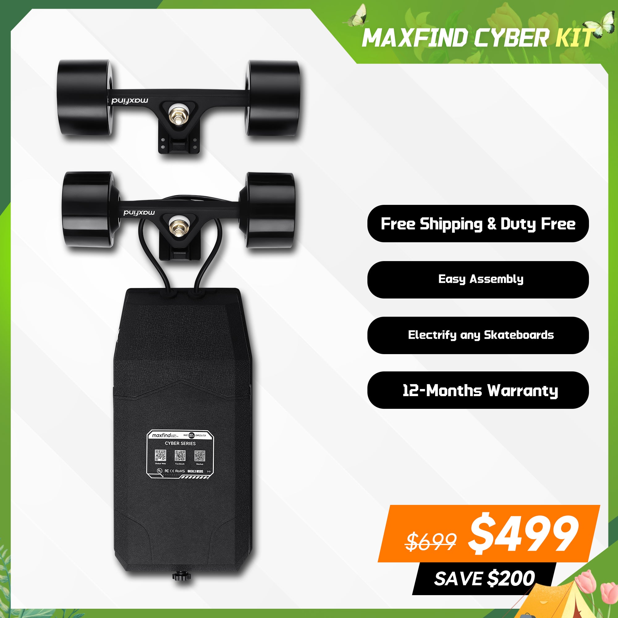 electric skateboard kit hub motor