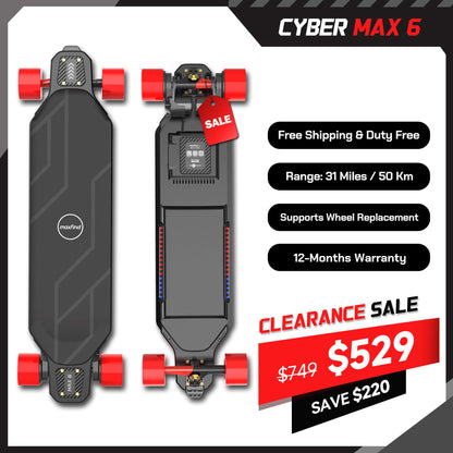 long range belt motor electric skateboard