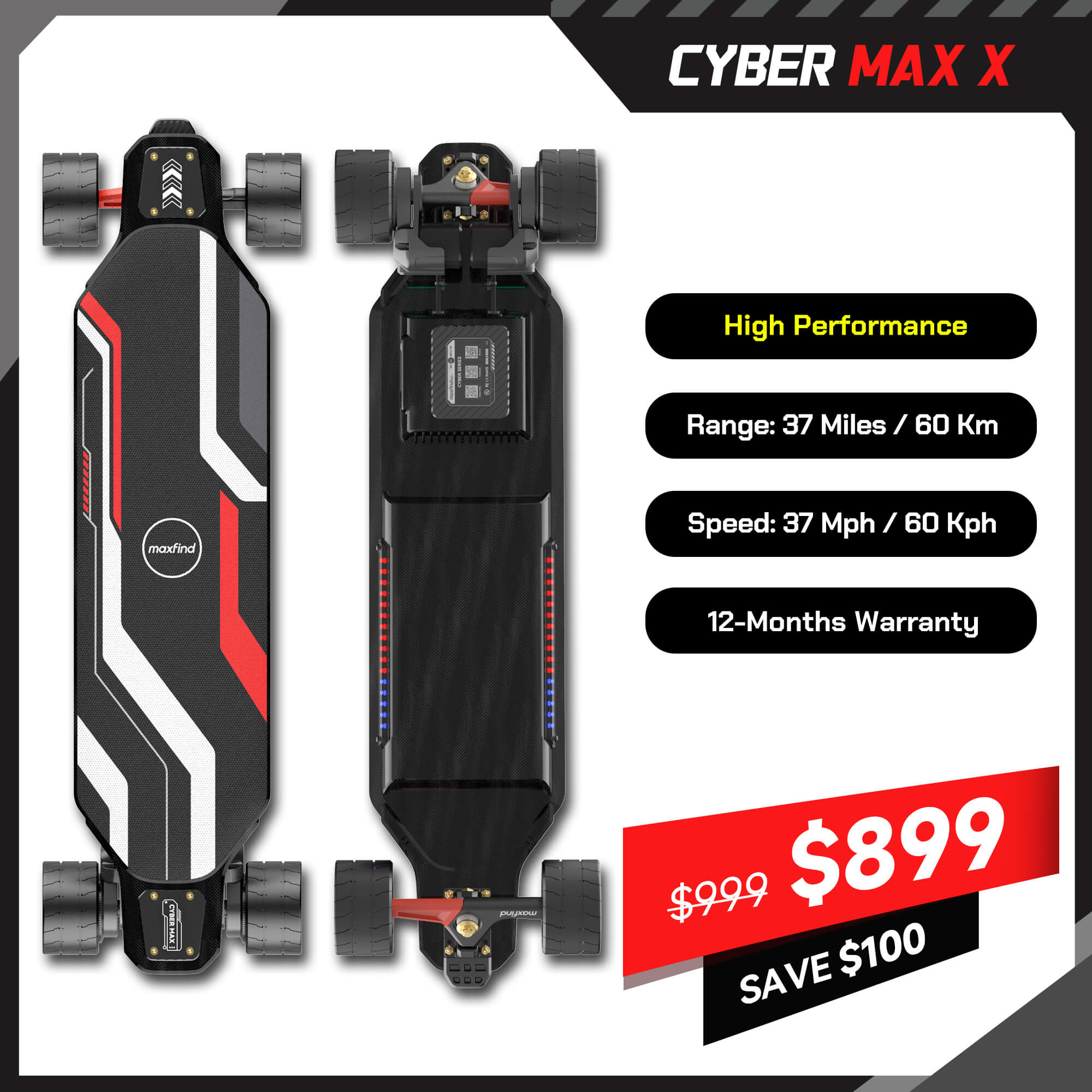 fastest long range belt motor electric skateboard