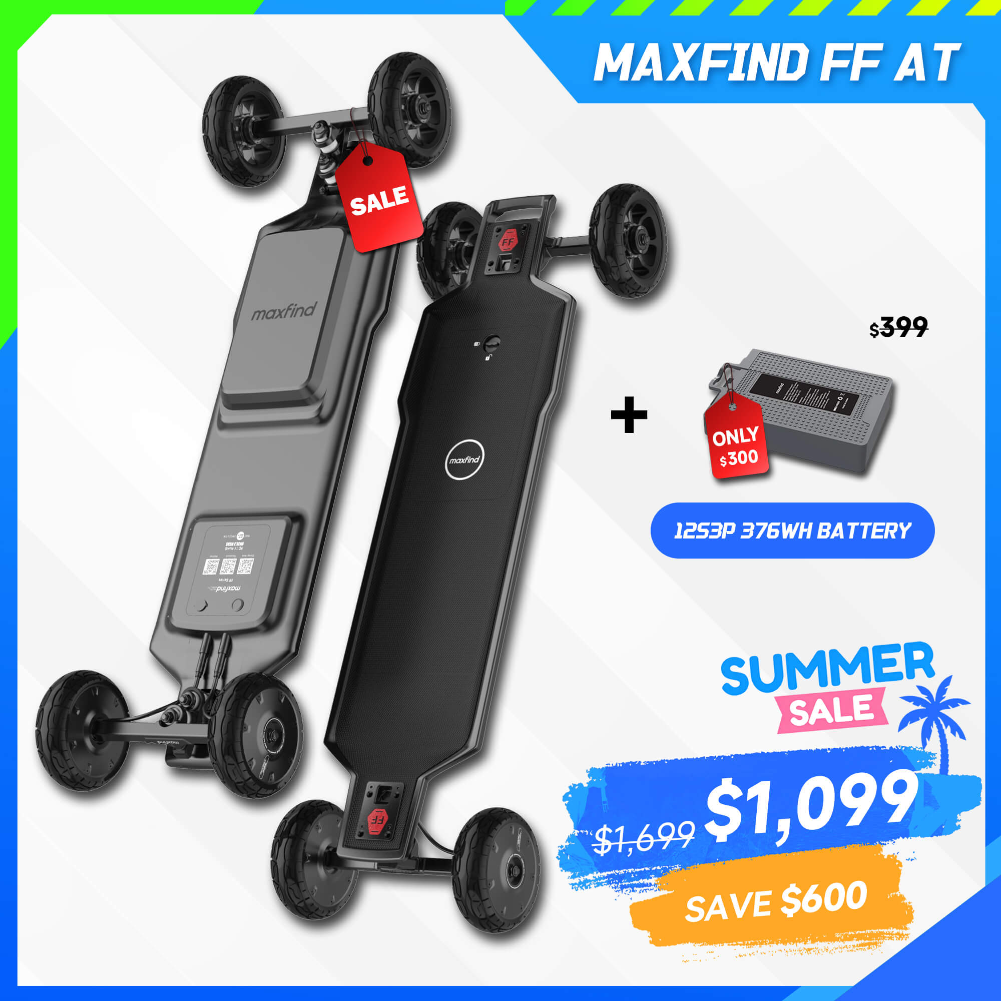 long range off road electric skateboard