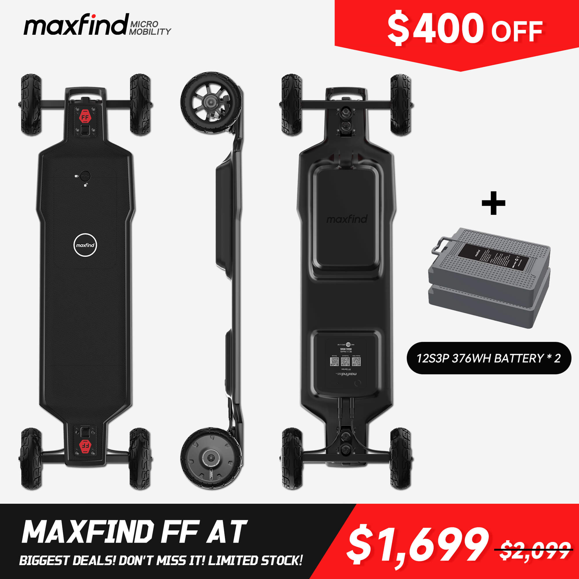 off road electric skateboard