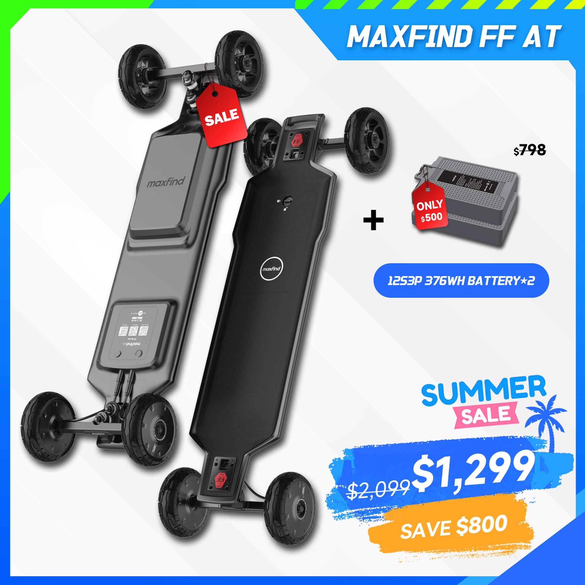 long range off road electric skateboard