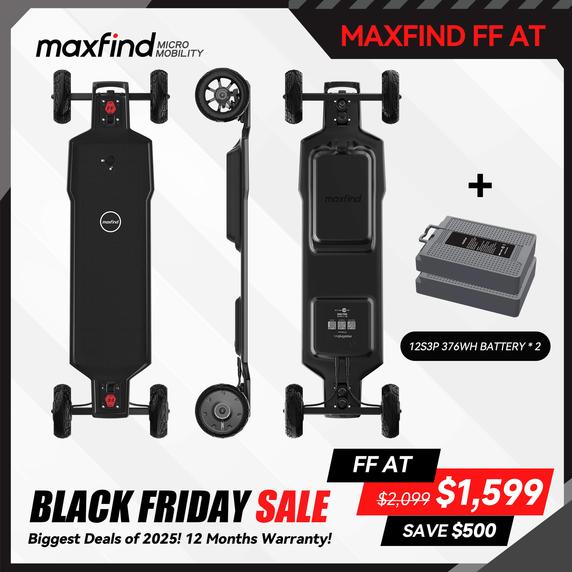 maxfind 電動スケボー オフロードタイヤ付き maxfind 電動スケボー オフロードタイヤ付き スケートボード