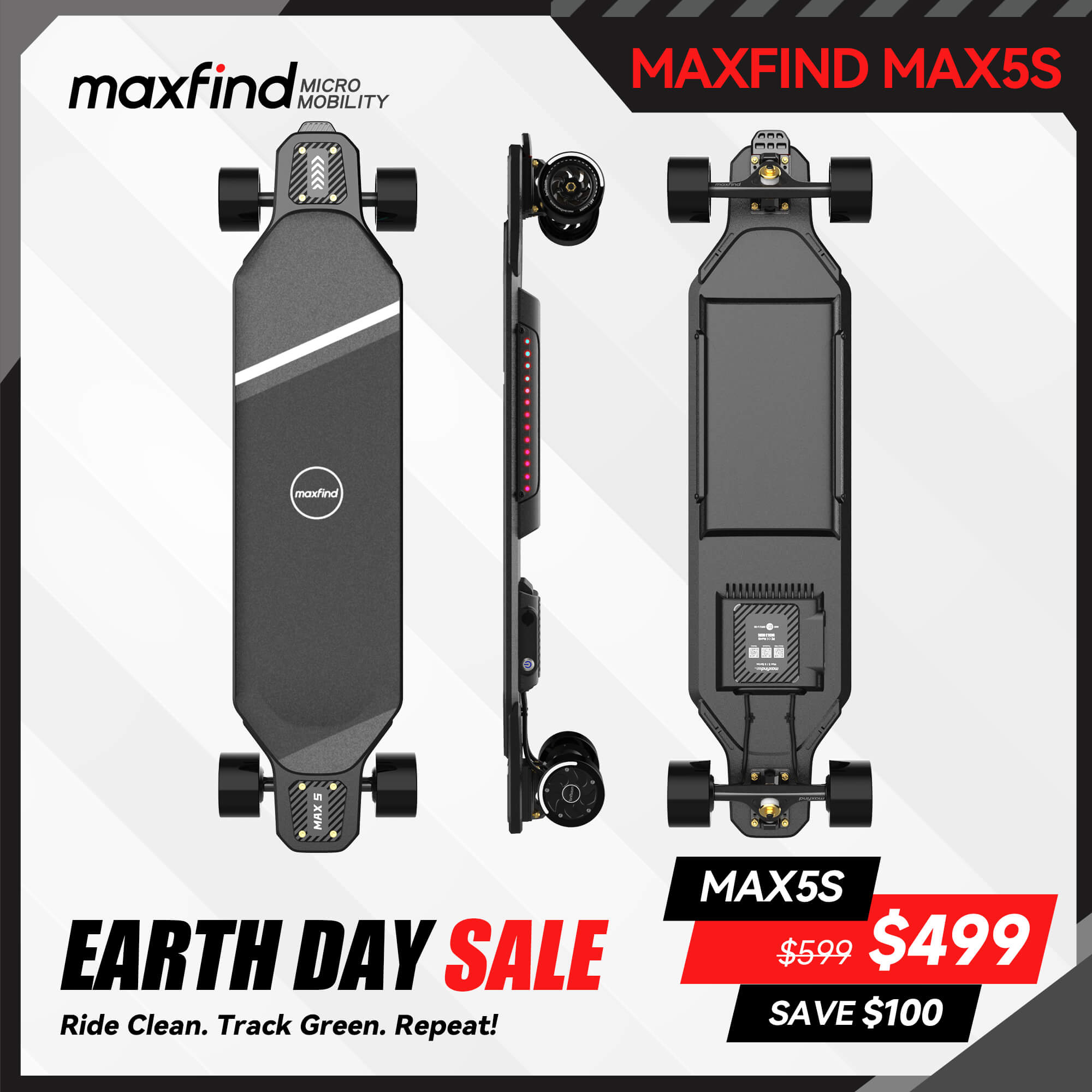 electric skateboard earth day sale